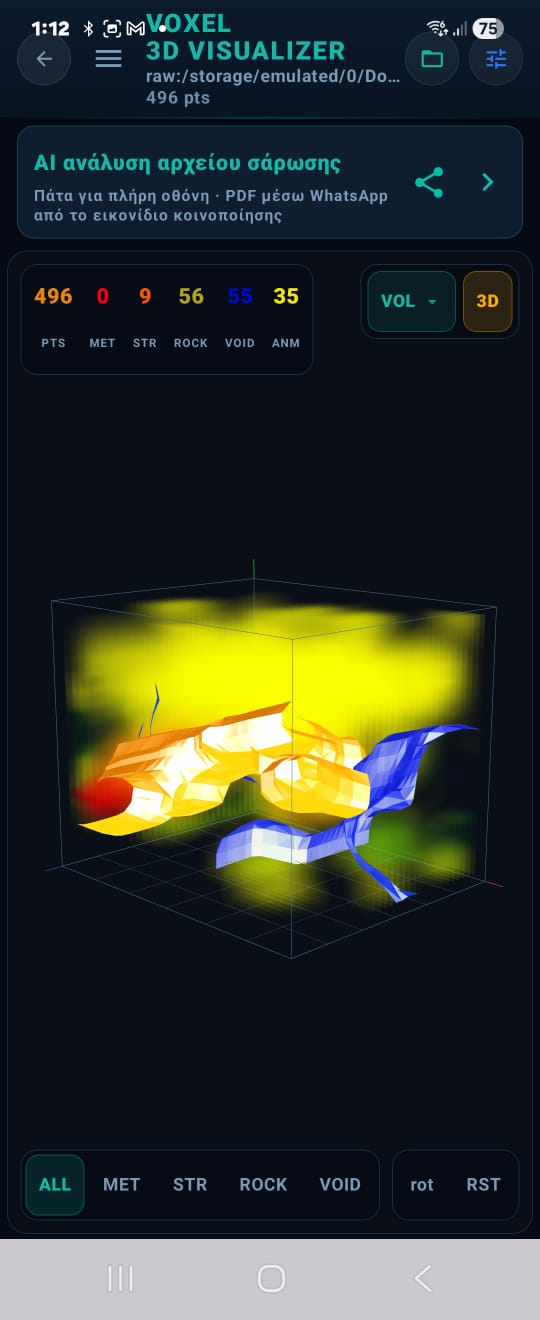 VOXEL 3D Visualizer — AI scan analysis