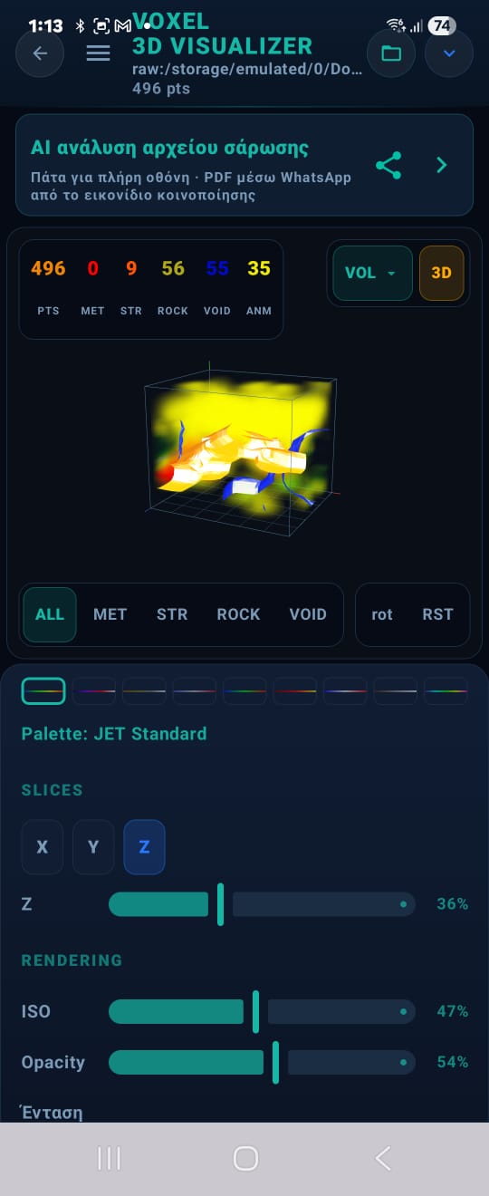 VOXEL Controls — Colormap & Rendering