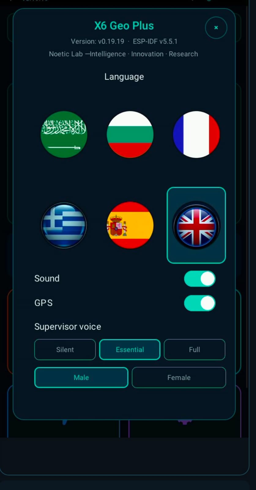 Settings & language